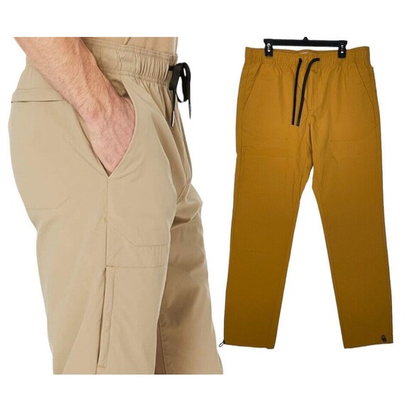 New Men hiking pants Quick Dry Large Pull On Camel Drawstring Legs - Picture 2 of 16